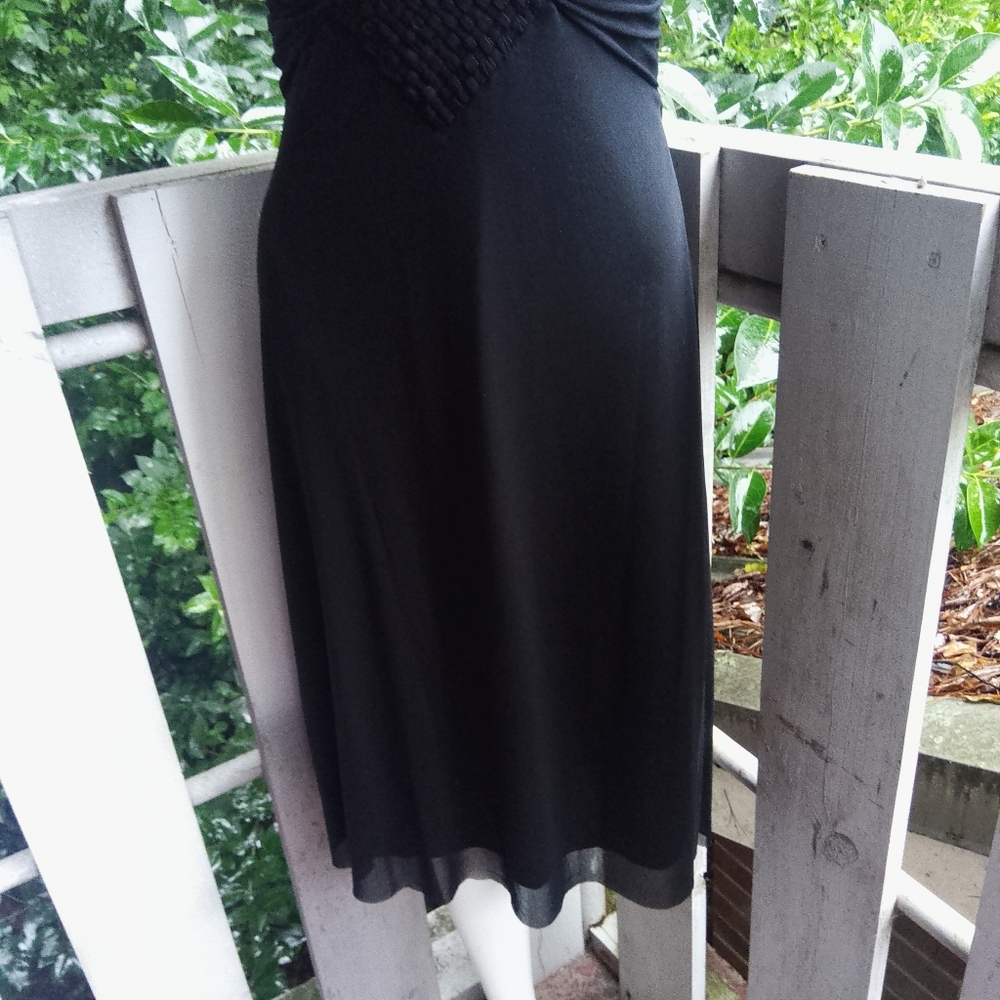 Vivienne Tam Empire Waist Babydoll Nylon Mesh Black Dress 2 - Picture 8 of 10